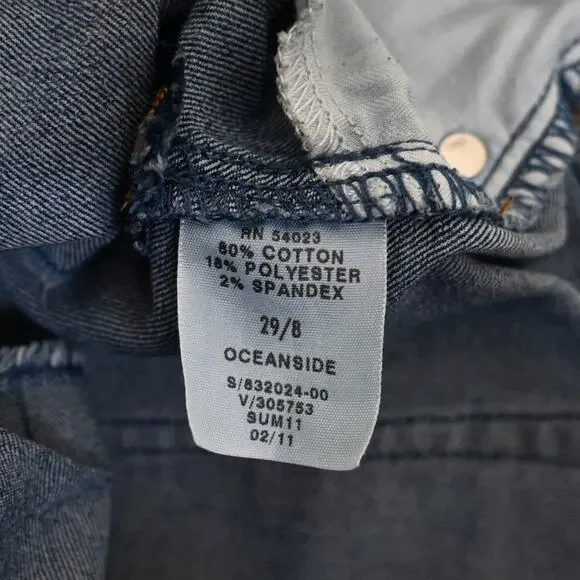 GAP 1969 Women's 29/8 Side Zip Cutoff Denim Jean Shorts - Picture 9 of 10